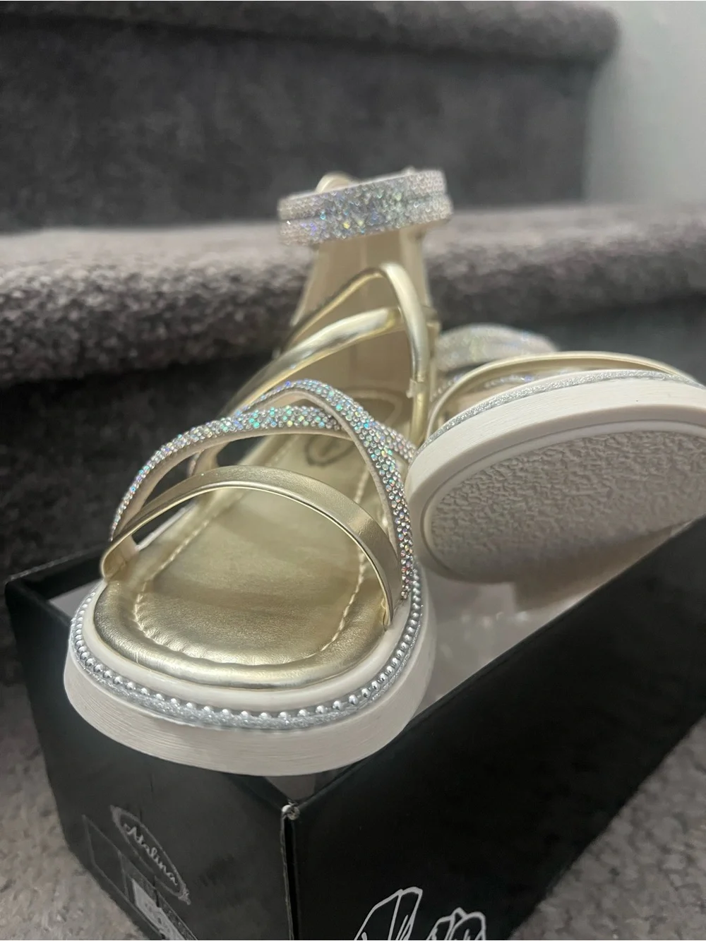 Sparkle Strappy Sandal - Silver